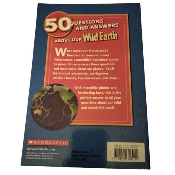 Top 50 Questions Wild Earth Paperback Book Seymour Simon - Picture 2 of 2